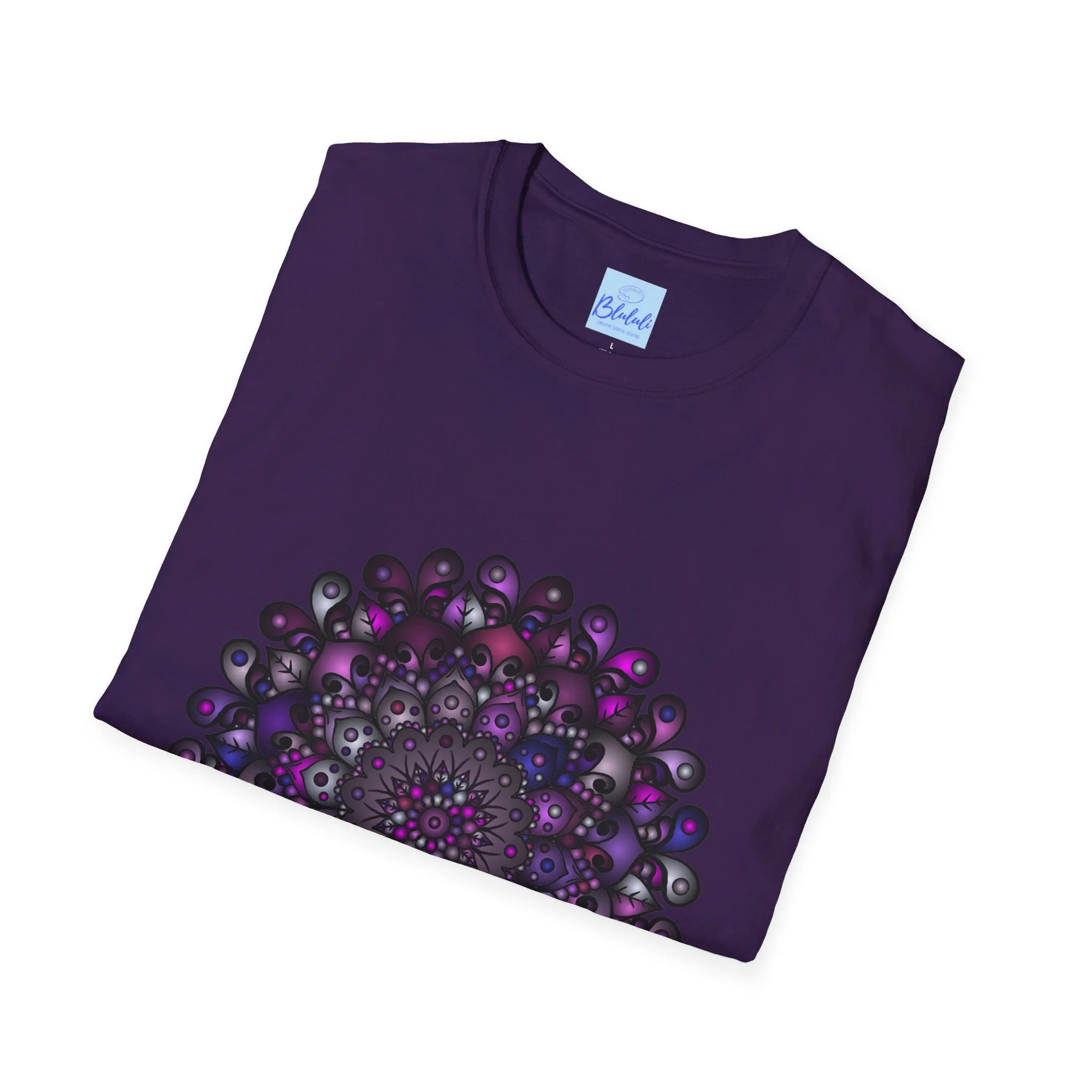 Handmade Mandala Art Softstyle T-Shirt