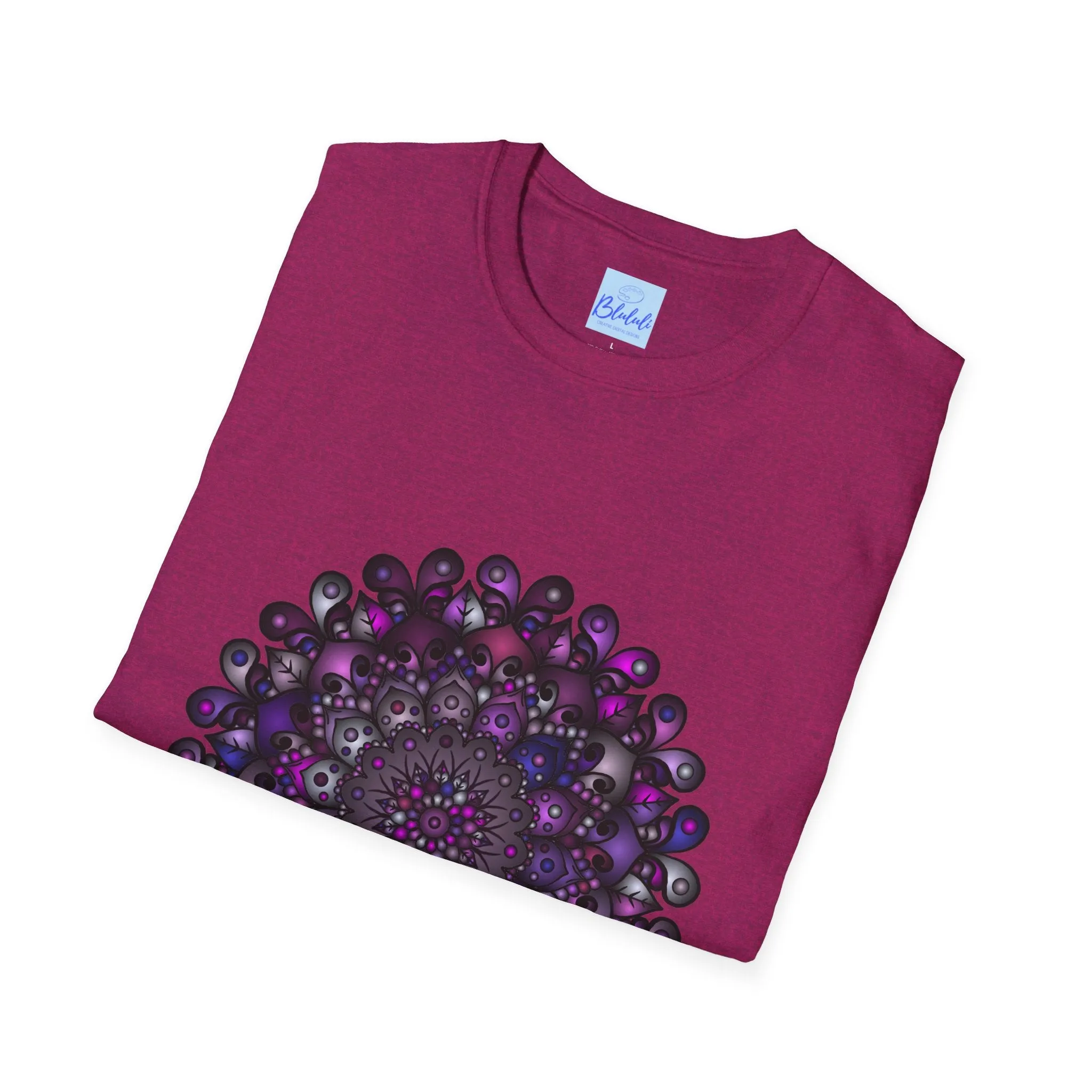 Handmade Mandala Art Softstyle T-Shirt
