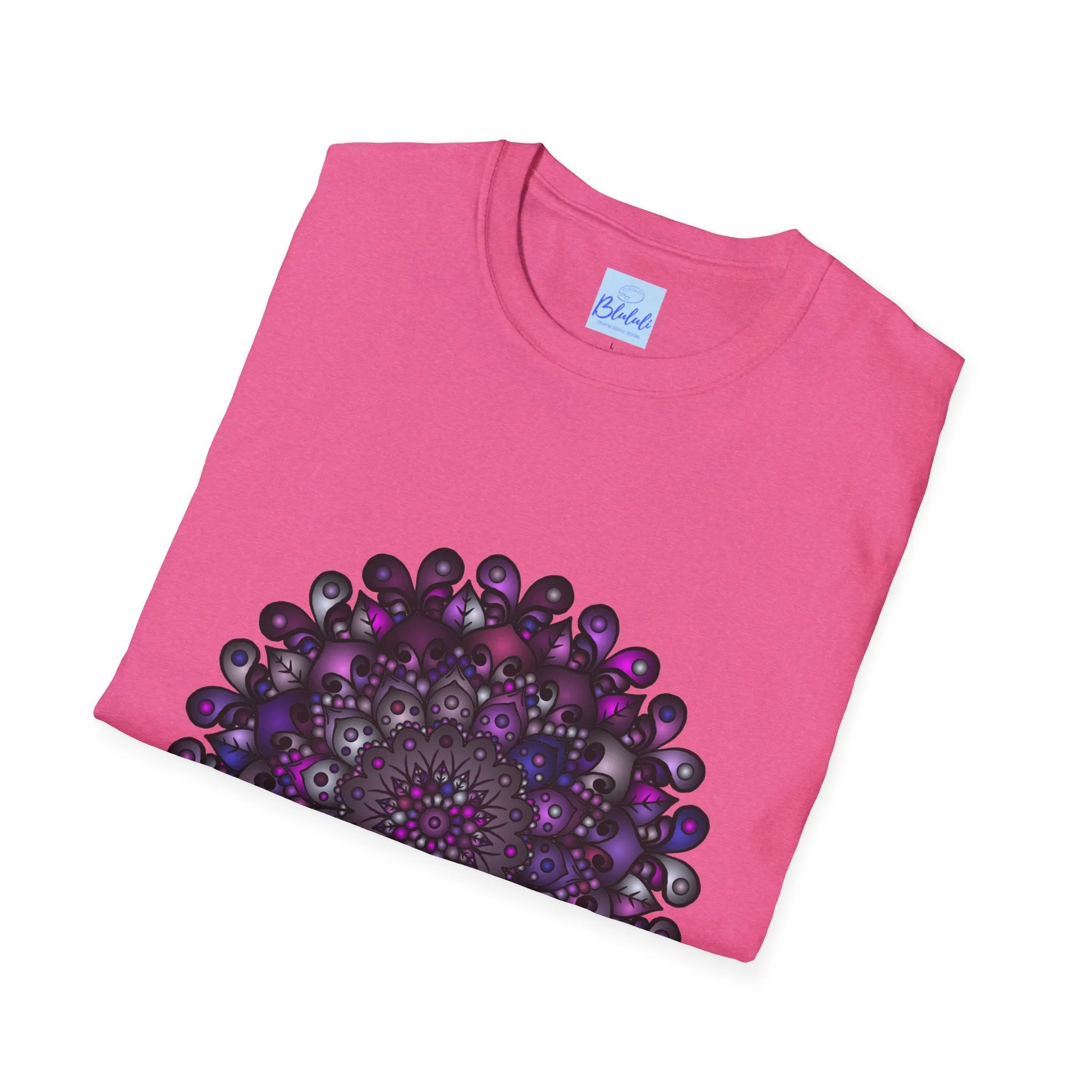 Handmade Mandala Art Softstyle T-Shirt