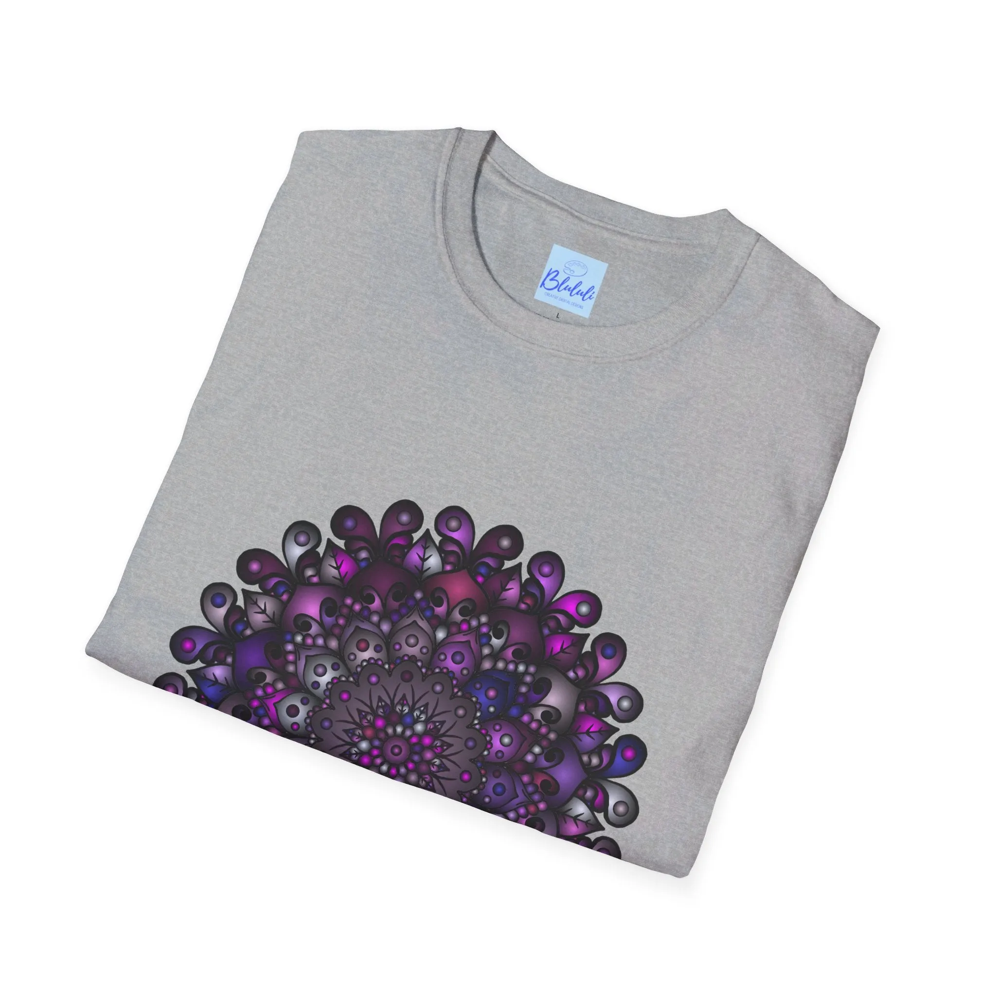 Handmade Mandala Art Softstyle T-Shirt