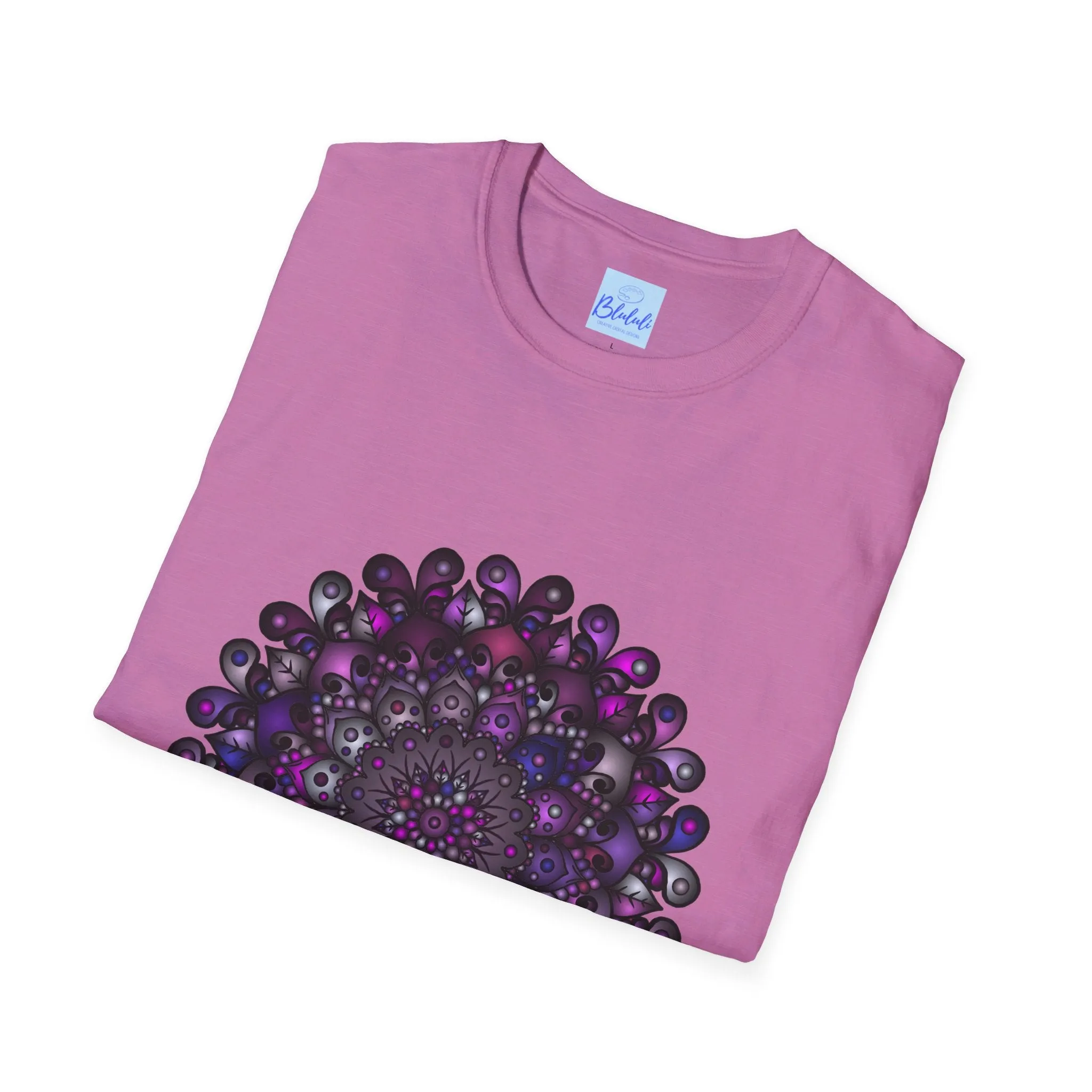 Handmade Mandala Art Softstyle T-Shirt