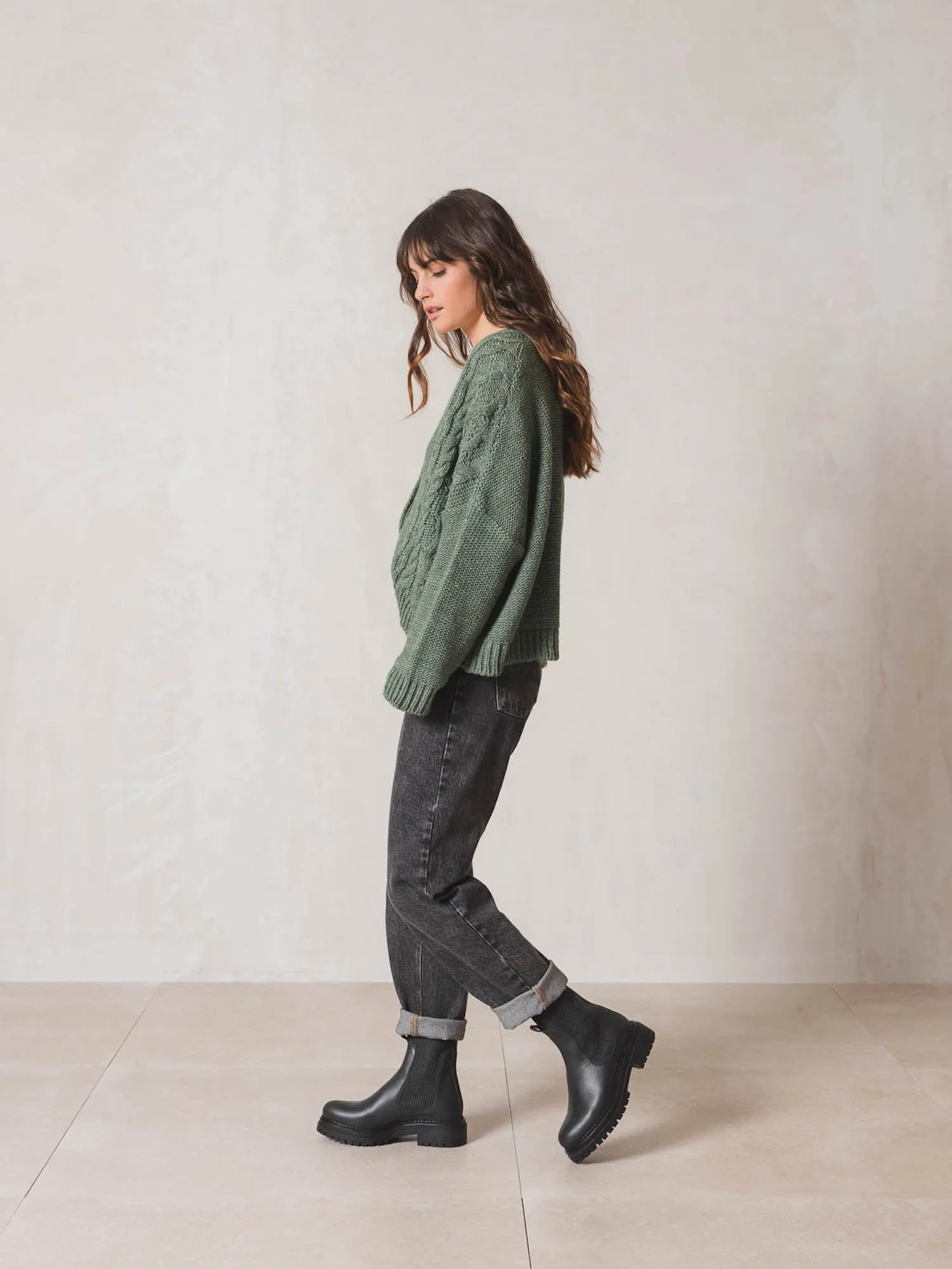 INDI & COLD Cardigan Khaki