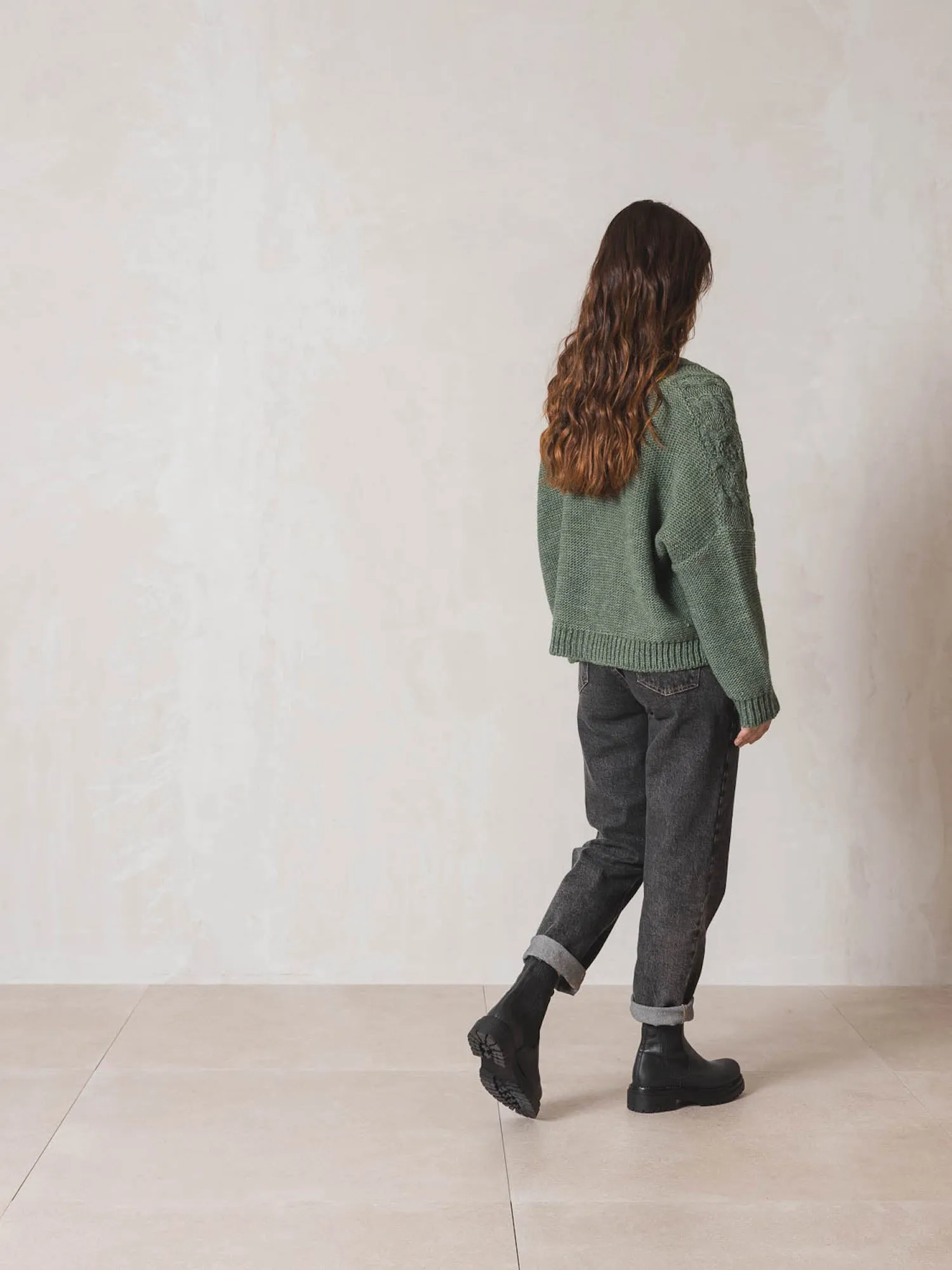 INDI & COLD Cardigan Khaki