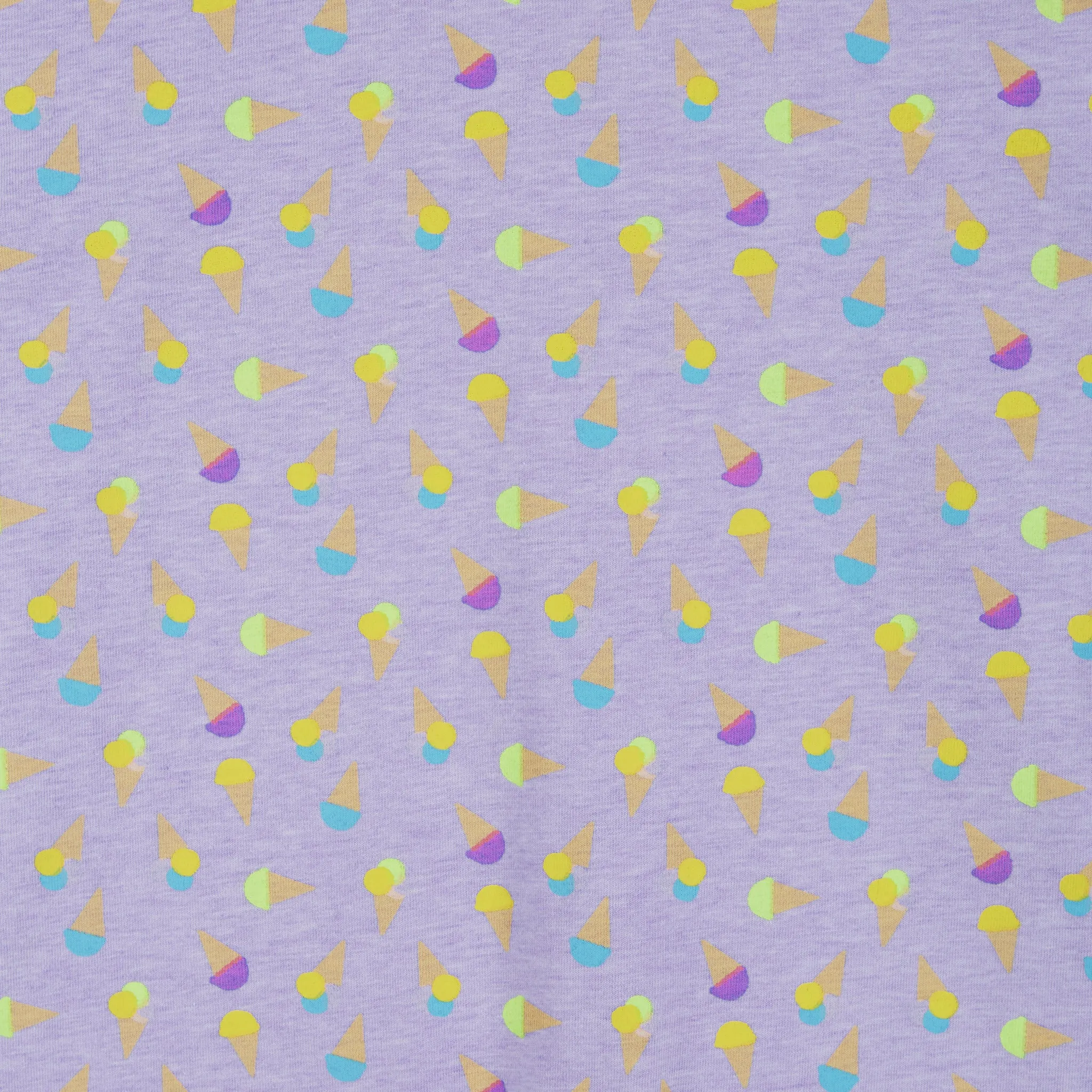 Kids Pink Ice Cream Print Tie Front Jersey Tee