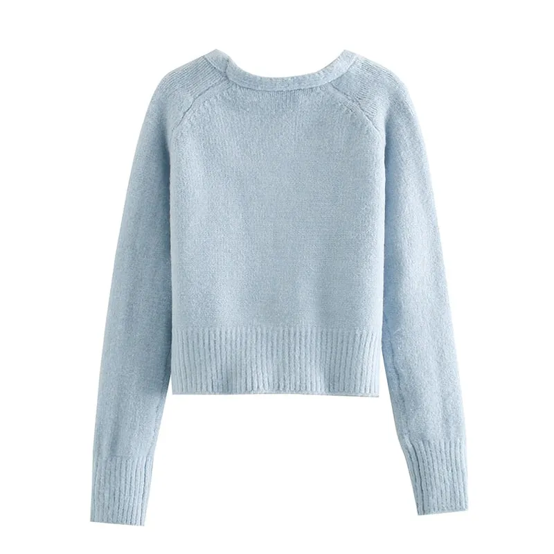 KNIT CARDIGAN WITH FLORAL EMBROIDERY