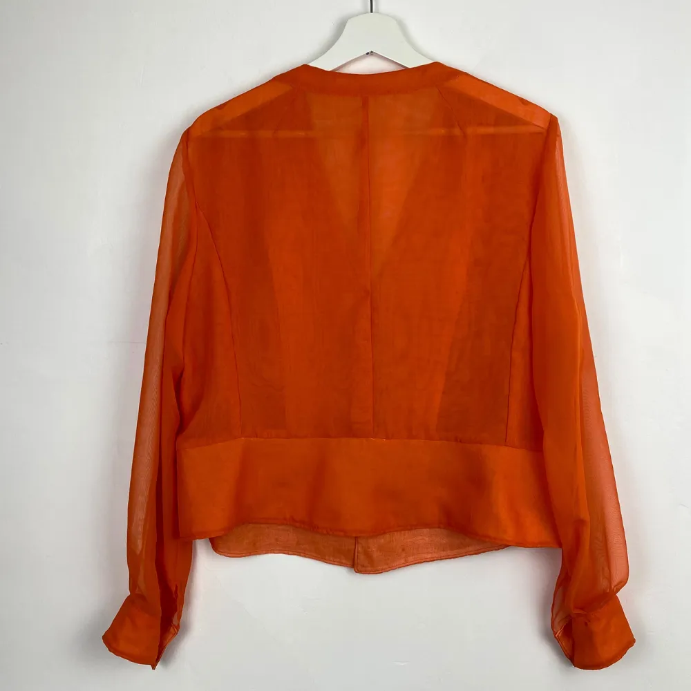 Lace Up Orange Blouse - LARGE