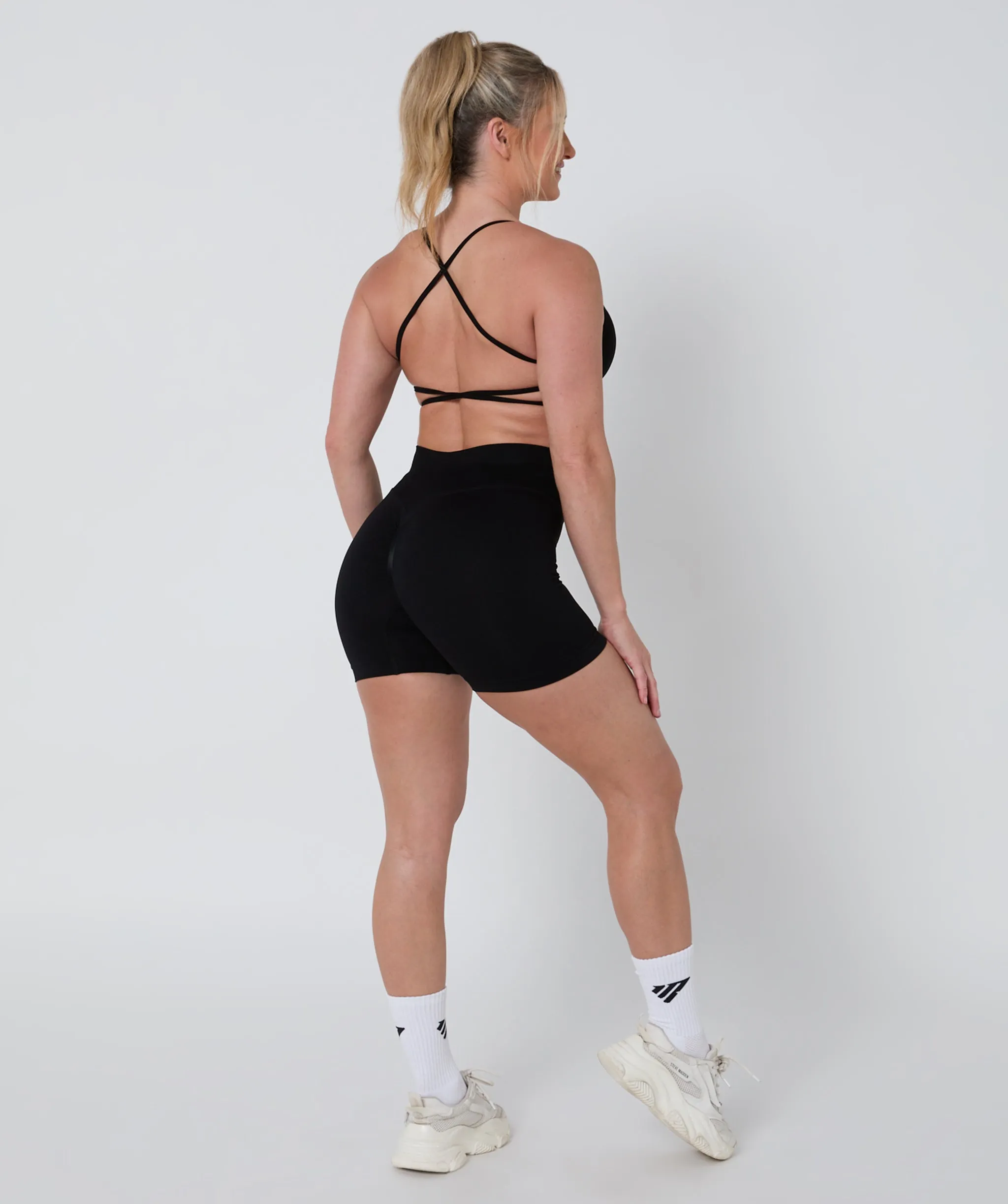 Luscious Seamless Strappy Bralette Black