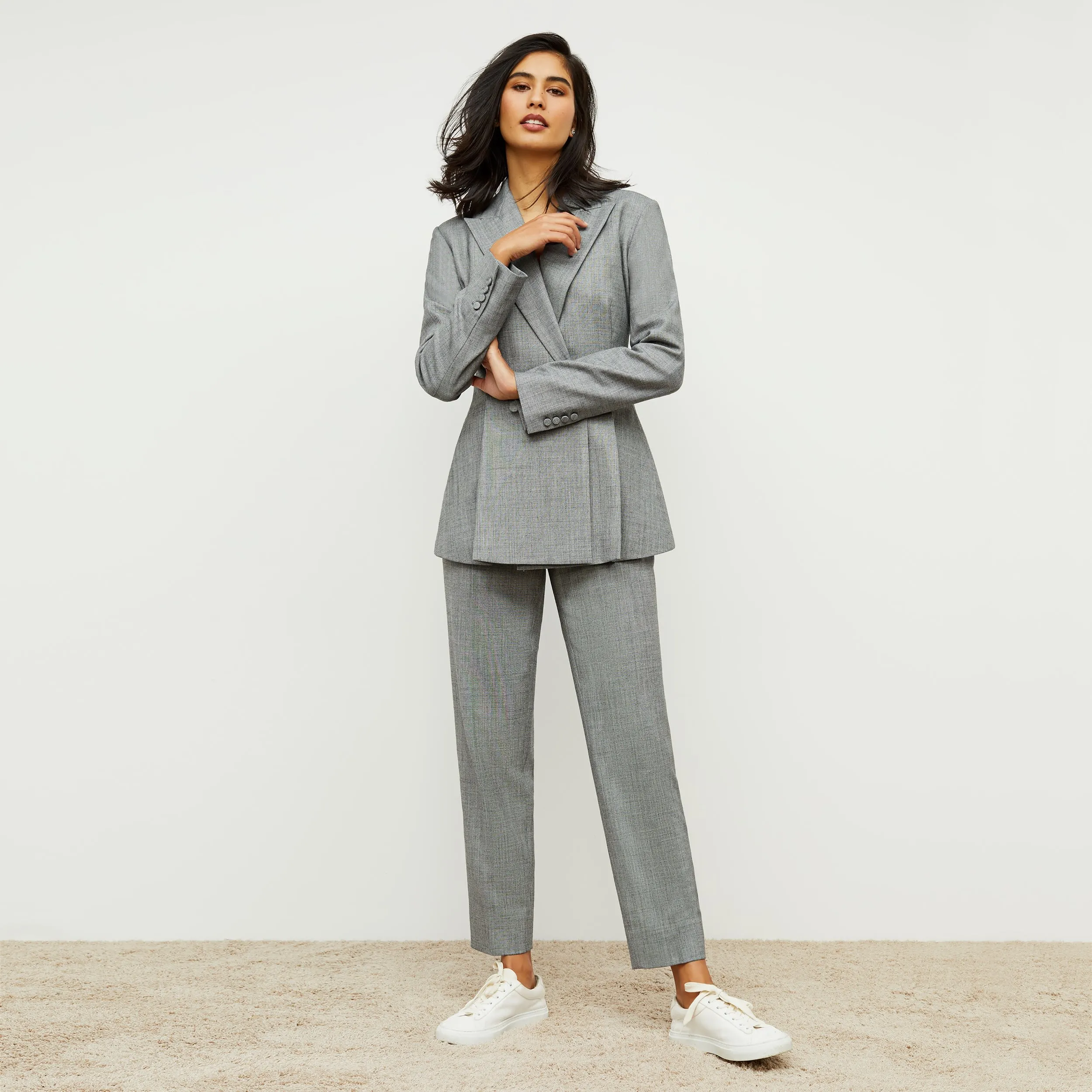 Mejia Pant - Sharkskin :: Black / White