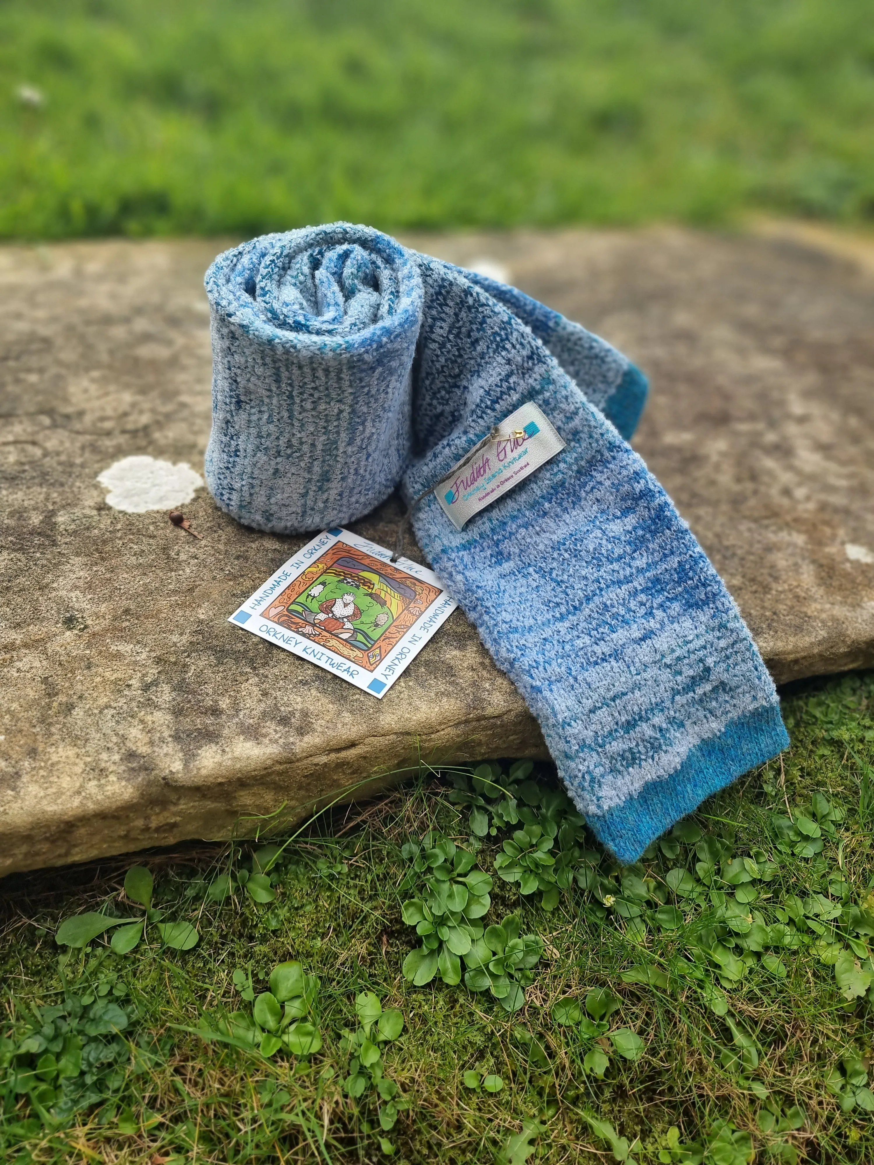 NEW COLOURWAY Judith Glue Orkney View Scarf in Sea Foam