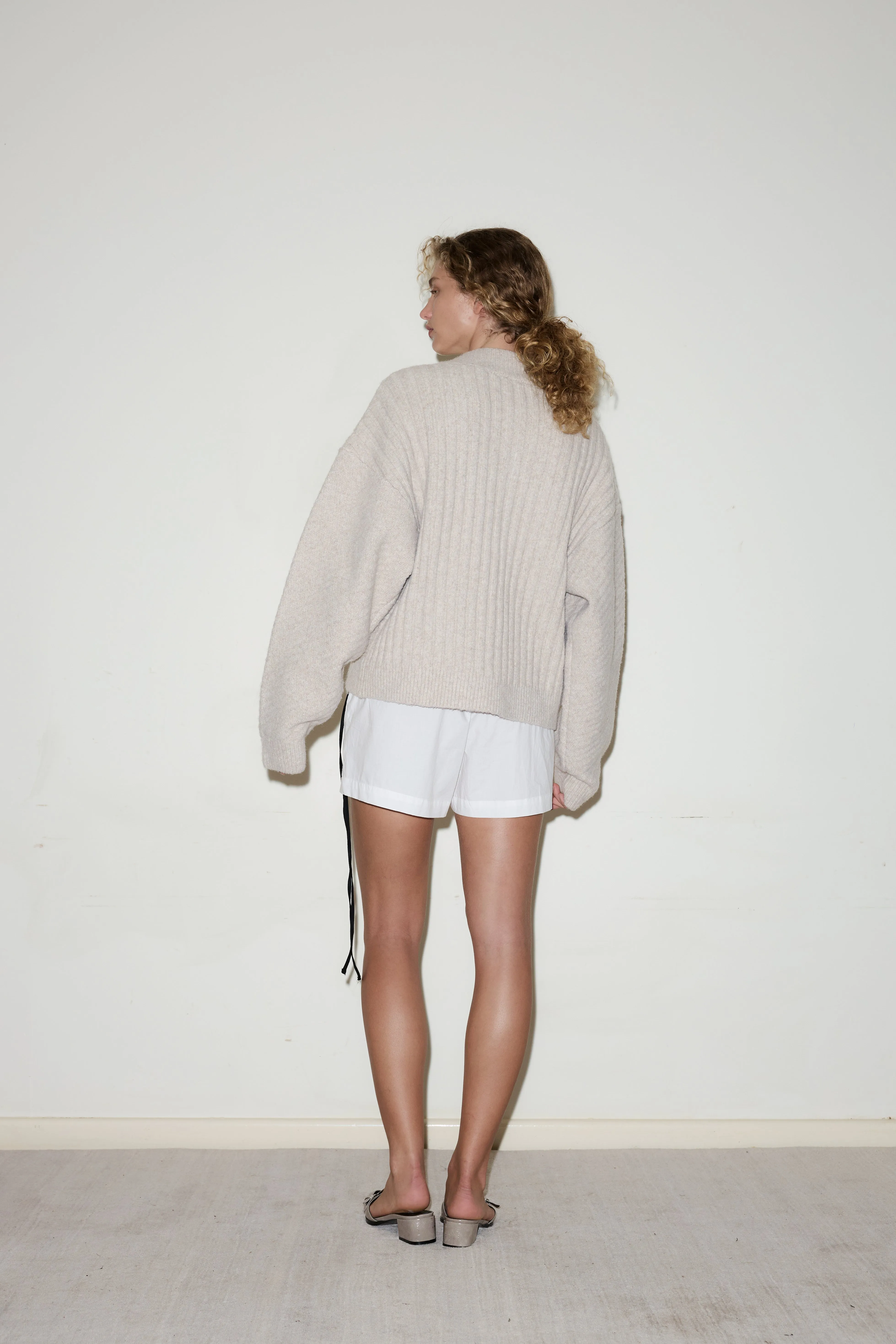 OS Square Cardigan - Off White