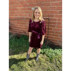Plum in Pearls   Dress