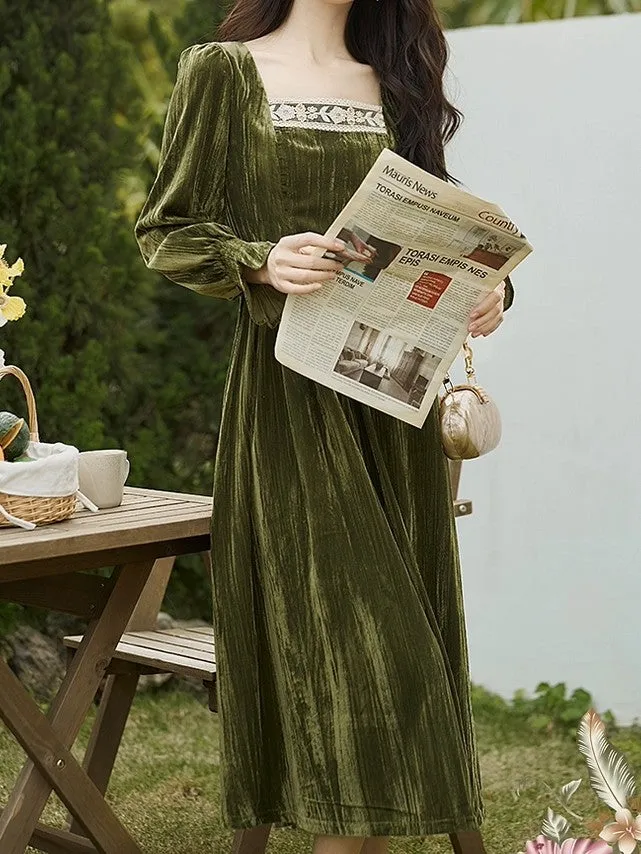 Princess Olive Dress