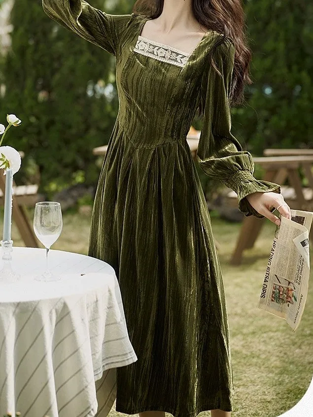 Princess Olive Dress