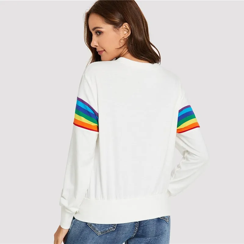 Rainbow Stripe Sweatshirt