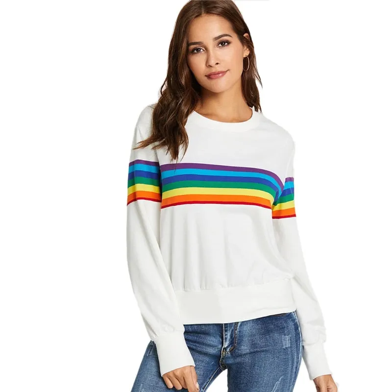 Rainbow Stripe Sweatshirt