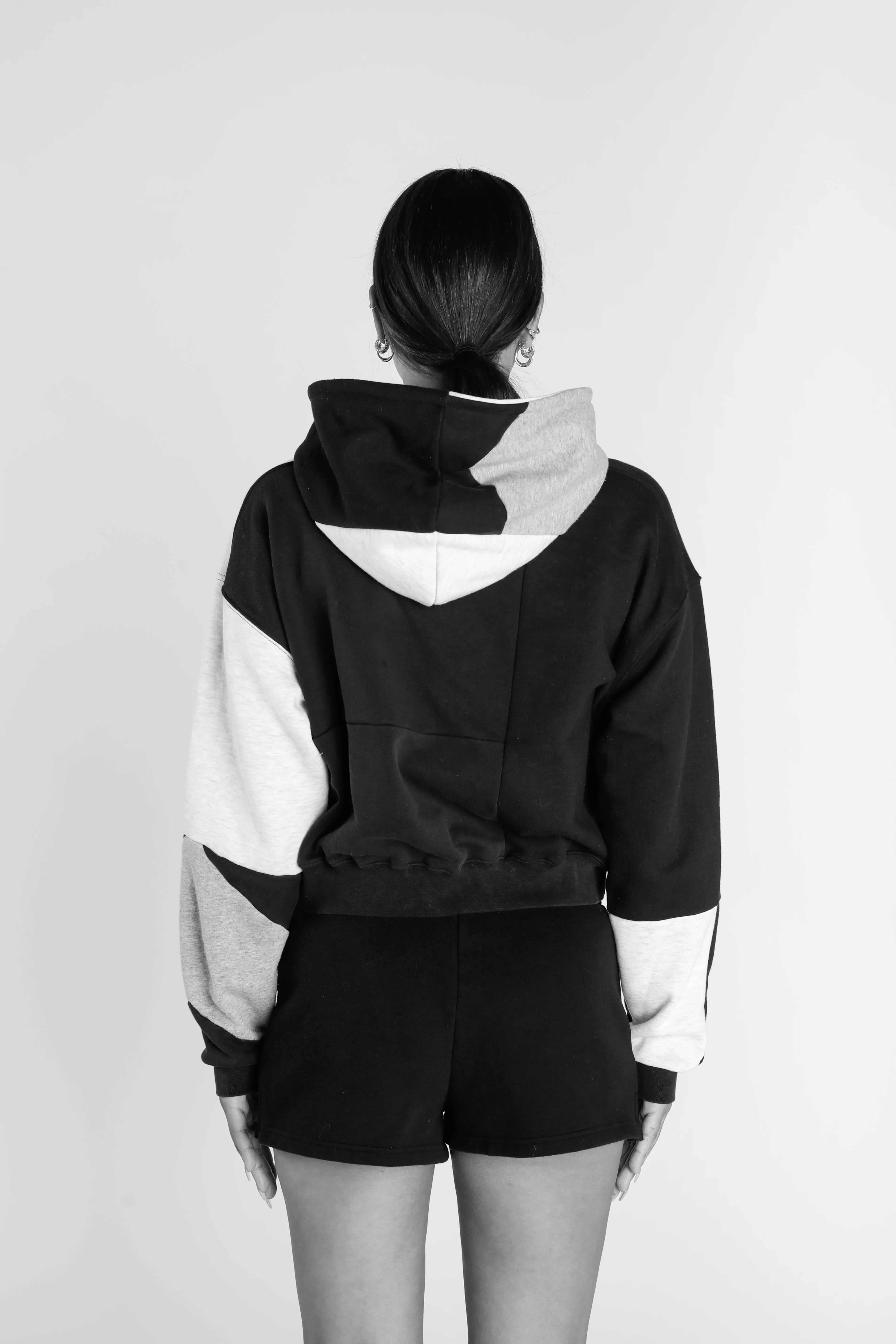 Rework Adidas Crop Zip Hoodie - XL