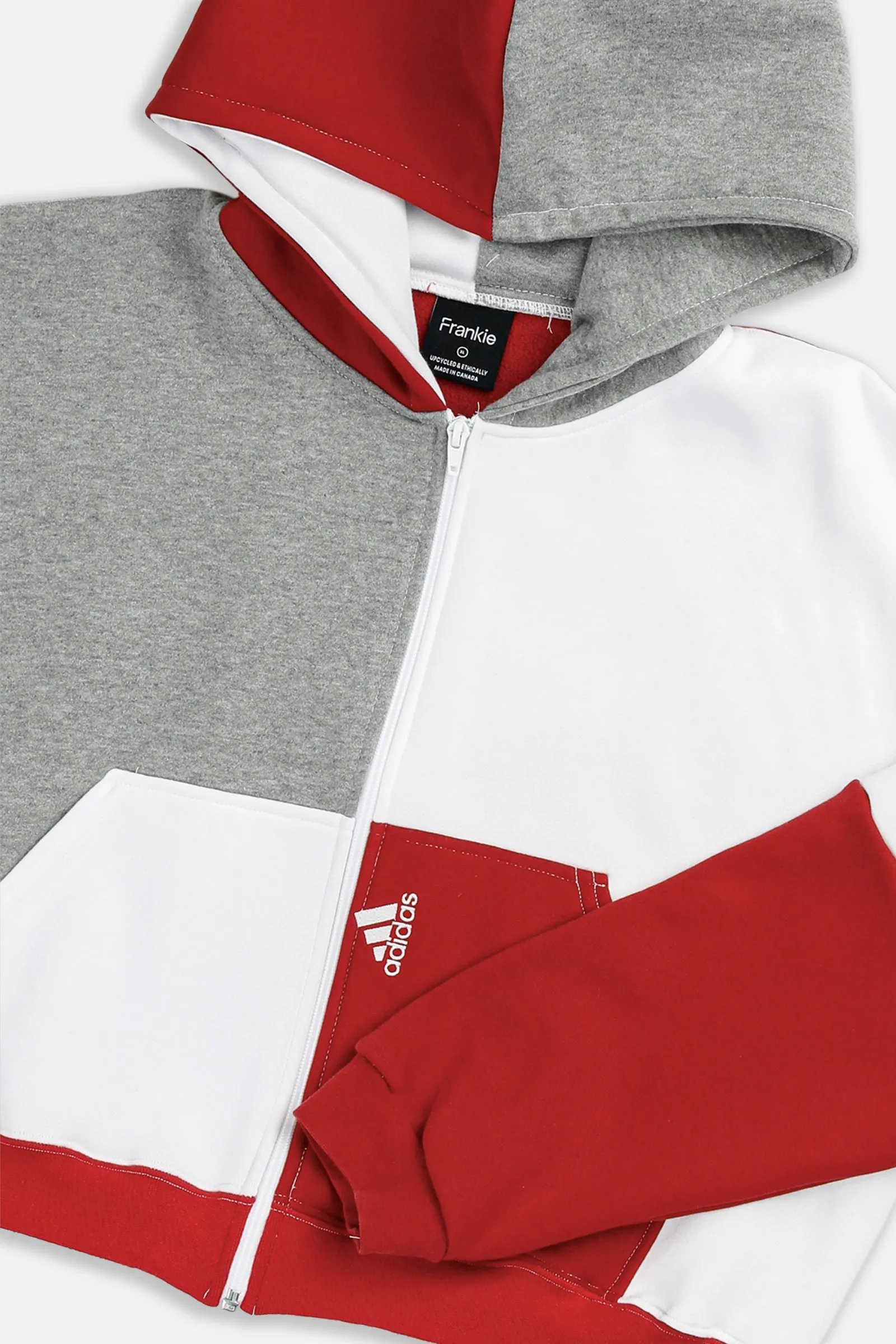 Rework Adidas Crop Zip Hoodie - XL