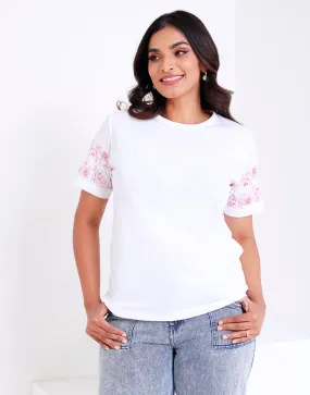 Round Neck T-Shirt with Sublimation Print