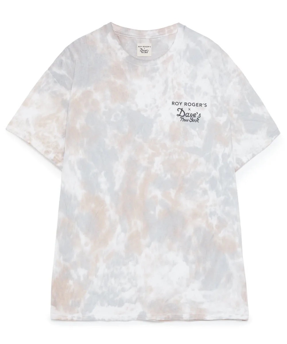 Roy Roger’s X Dave’s New York Collab Jersey T-shirt - Grey Tie Dye