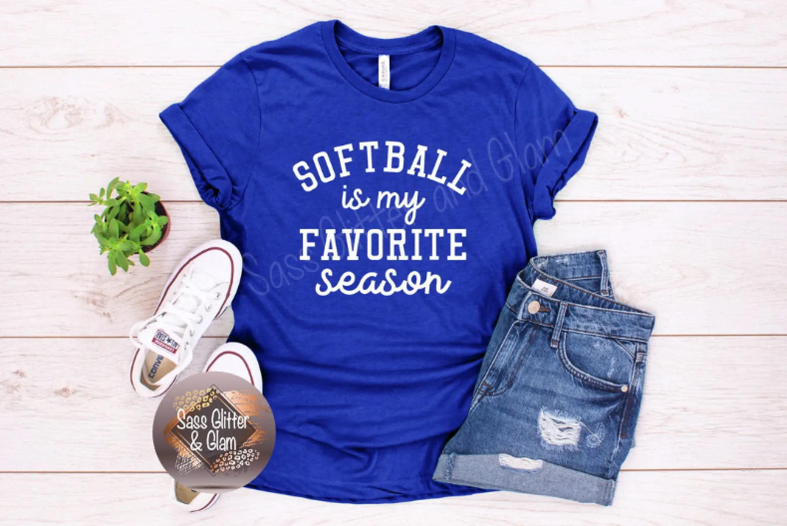 softball is my favorite season (white ink)