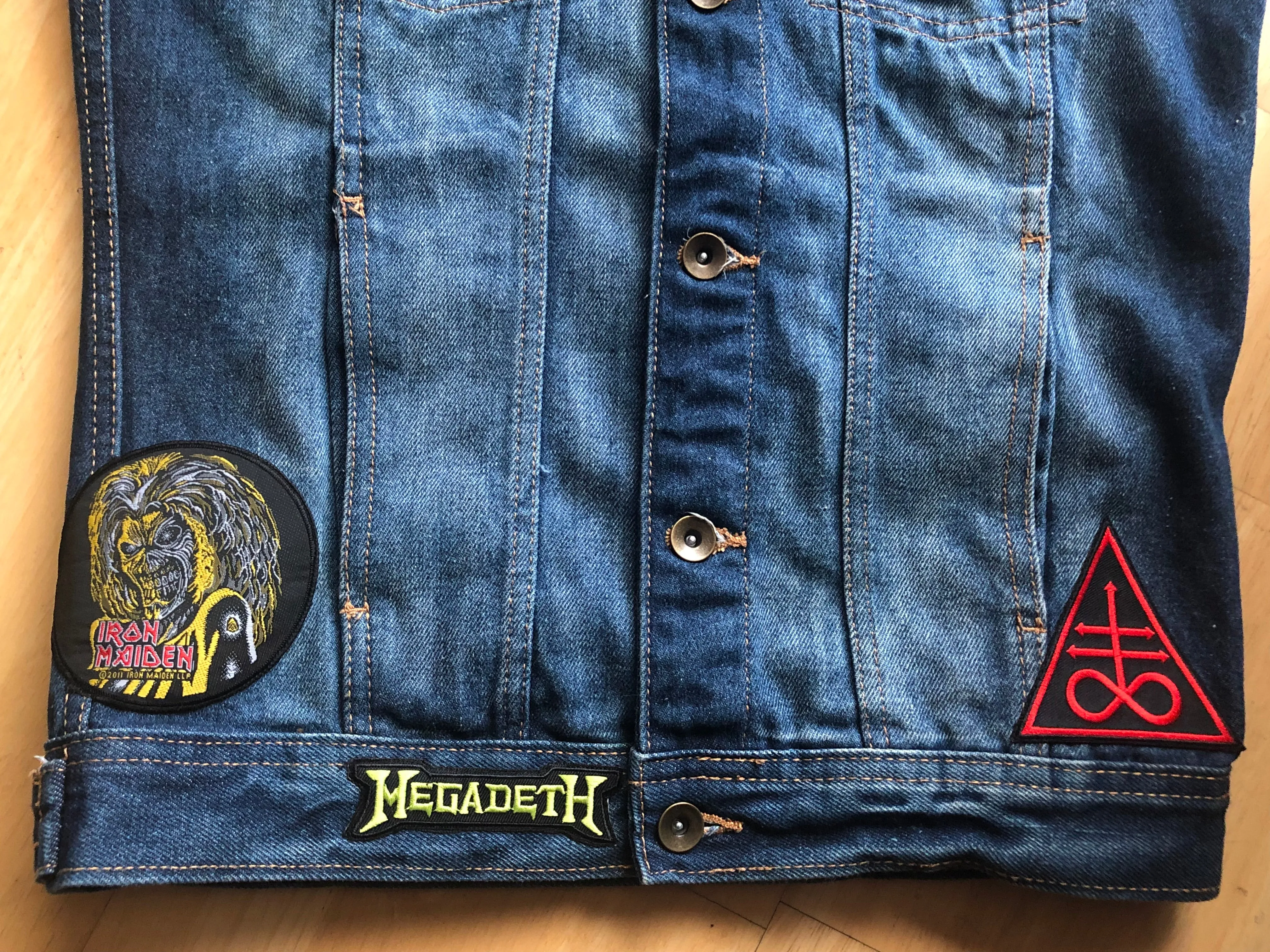 Stranger Things 4 Eddie Munson Denim Vest Jacket Dio Motörhead Iron Maiden Megadeth