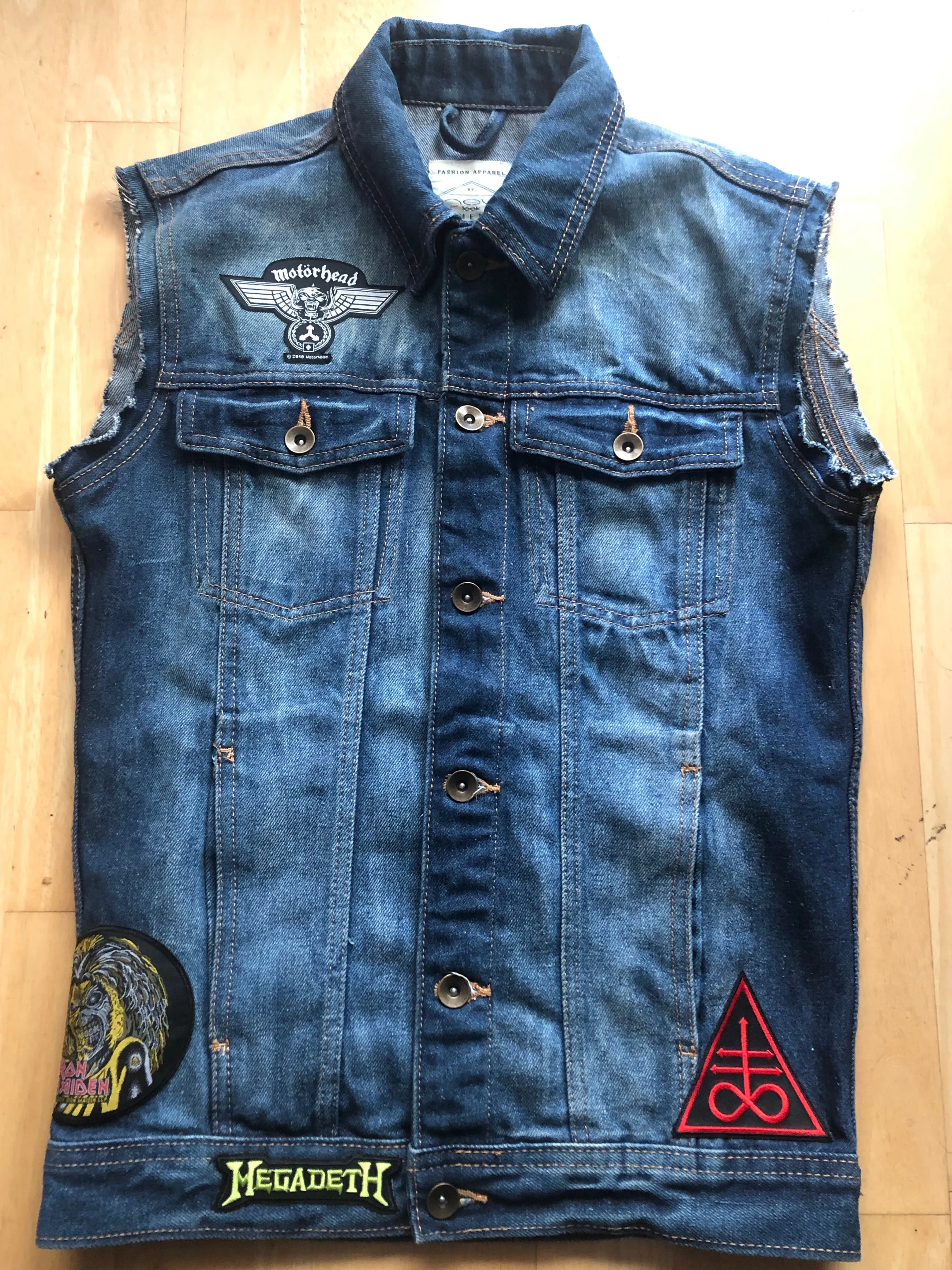 Stranger Things 4 Eddie Munson Denim Vest Jacket Dio Motörhead Iron Maiden Megadeth