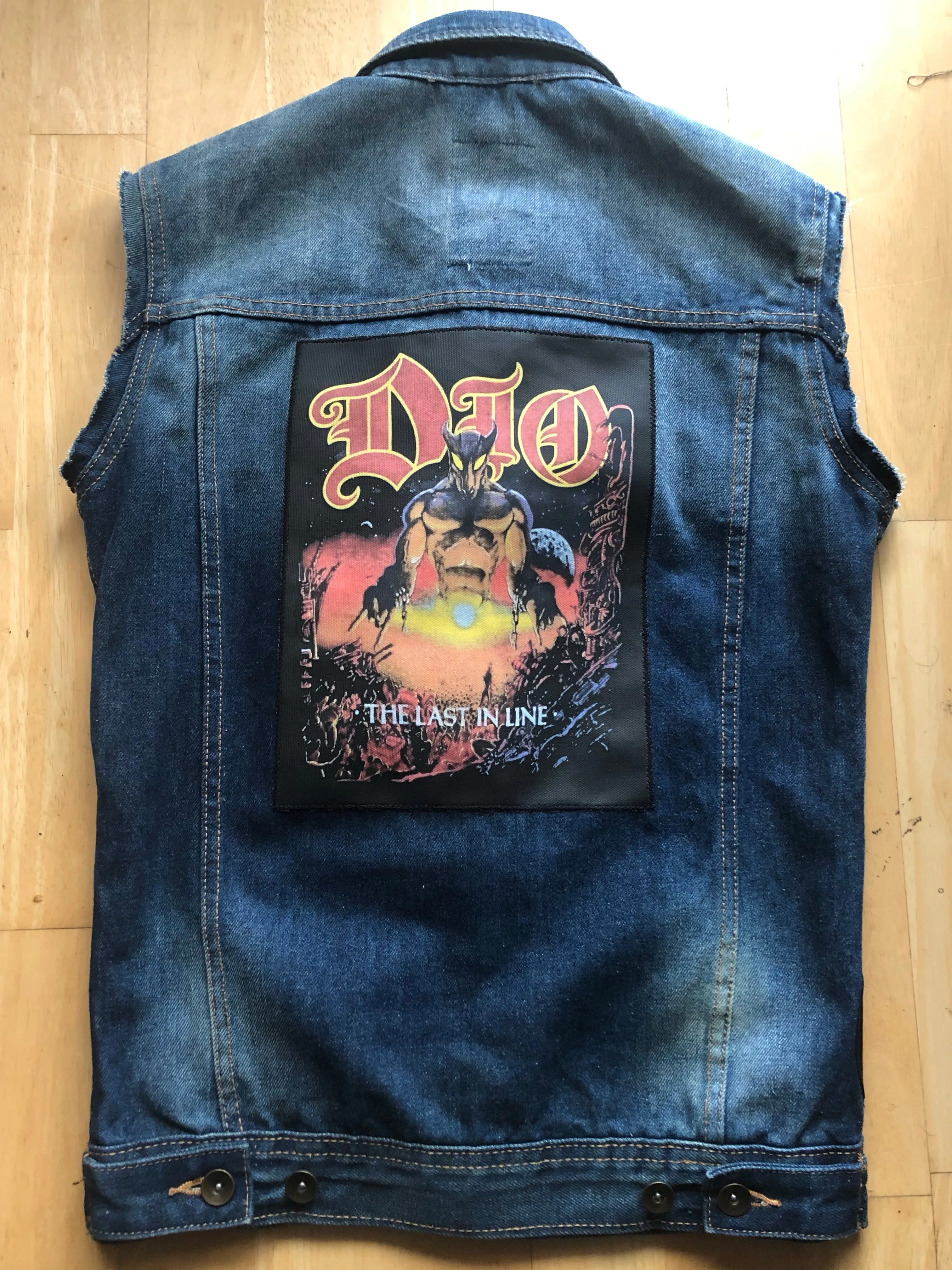 Stranger Things 4 Eddie Munson Denim Vest Jacket Dio Motörhead Iron Maiden Megadeth