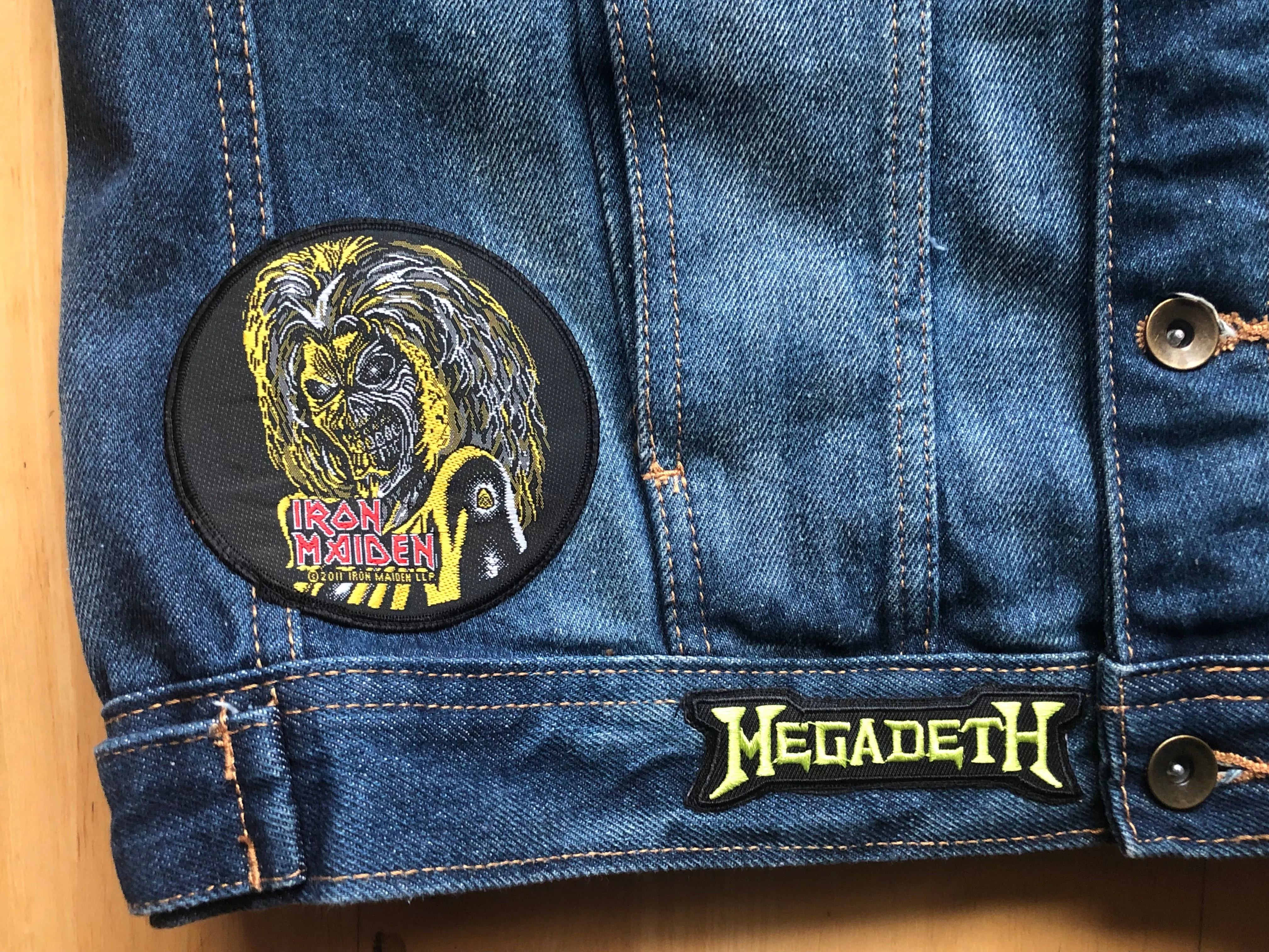 Stranger Things 4 Eddie Munson Denim Vest Jacket Dio Motörhead Iron Maiden Megadeth