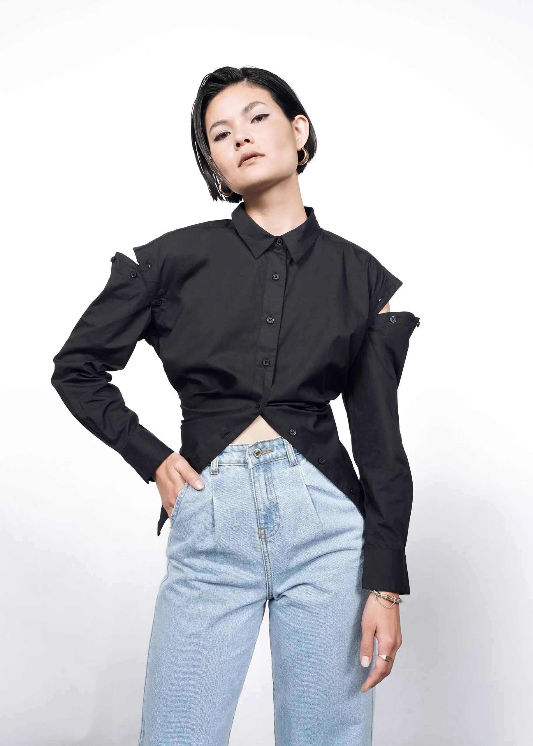 The Essential Convertible Sleeve Button Up