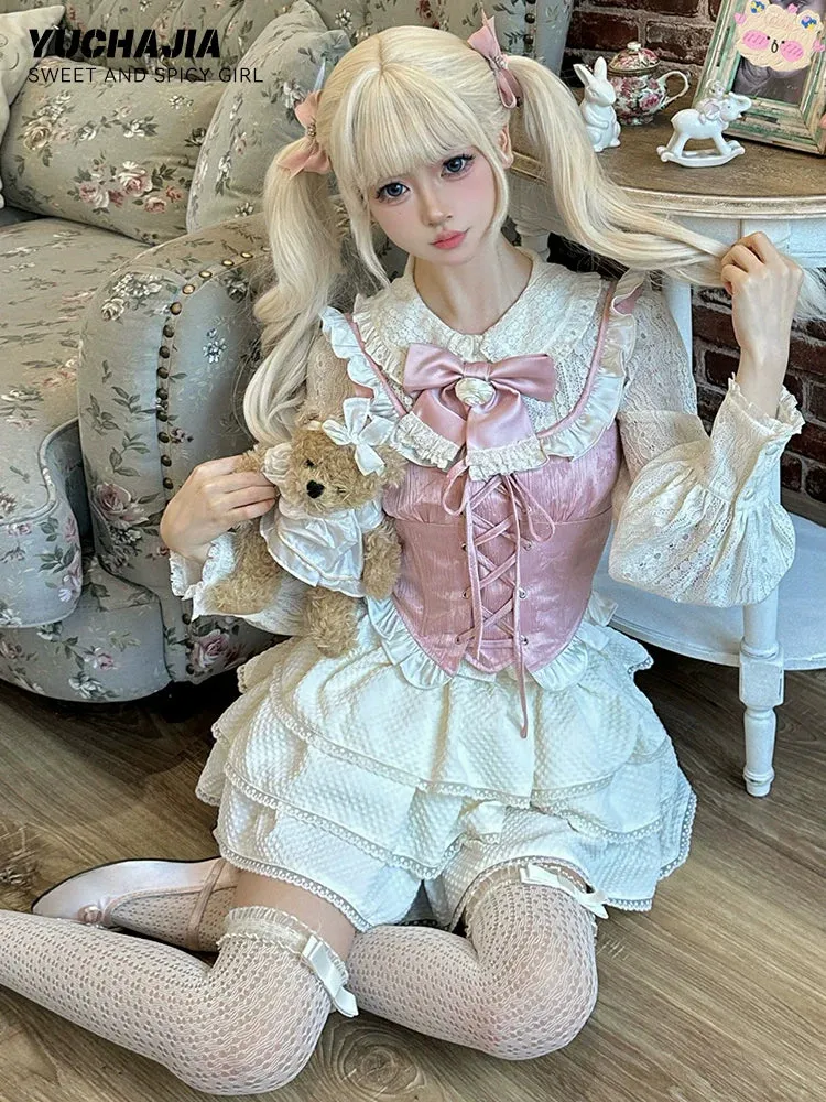 Vest Fleur   Princess Shirt   Pink Cake Skirt Girl