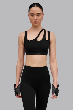 V_SCULPT® ASYMMETRIC SPORTS BRA - Black