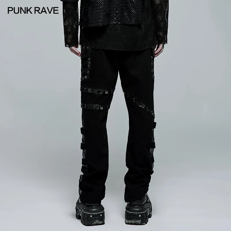 WK-496DQM Punk Stylish Straight  Trousers