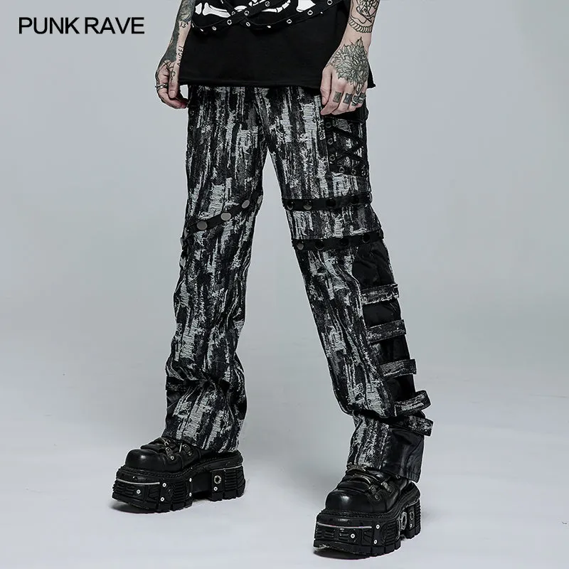 WK-496DQM Punk Stylish Straight  Trousers