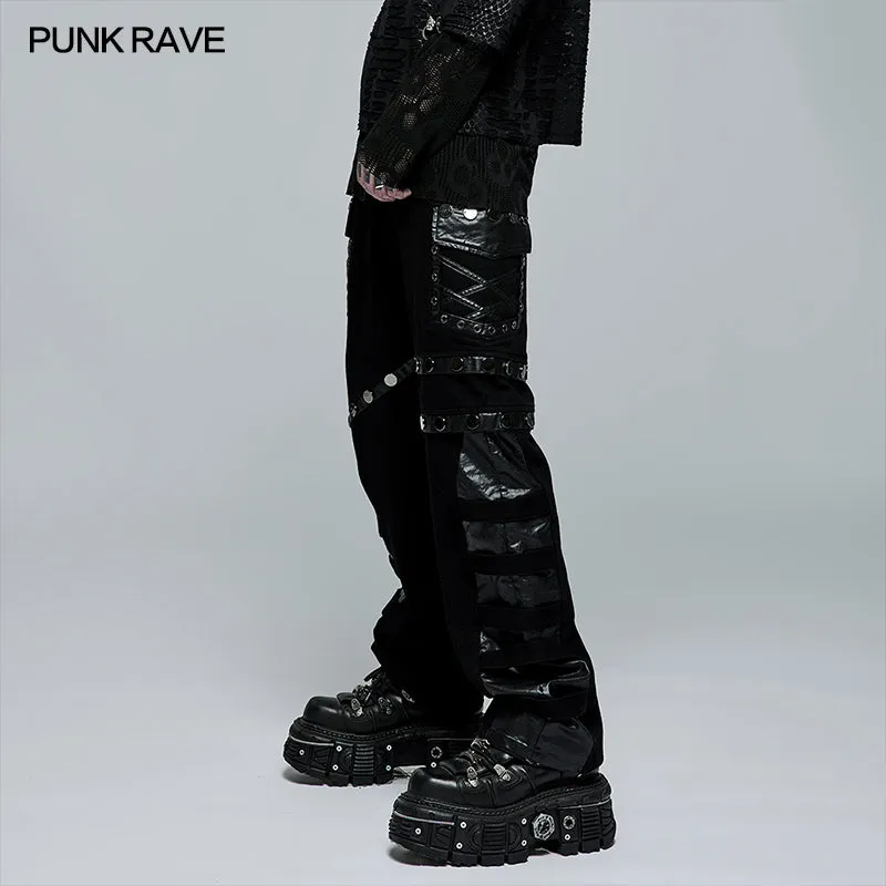 WK-496DQM Punk Stylish Straight  Trousers