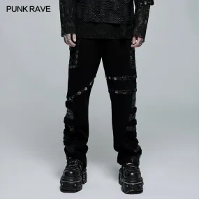 WK-496DQM Punk Stylish Straight  Trousers