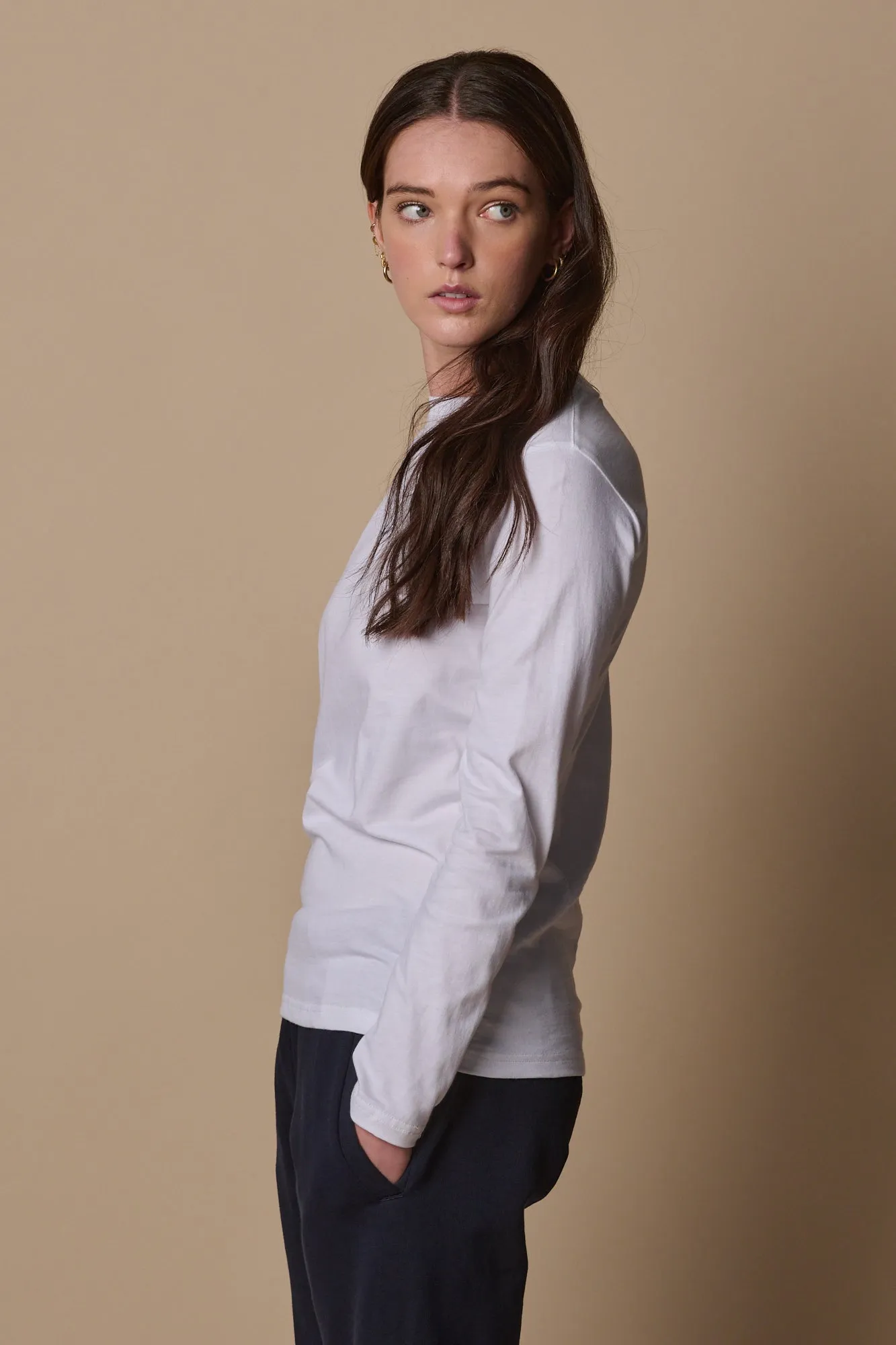 Women's Long Sleeve T Shirt White