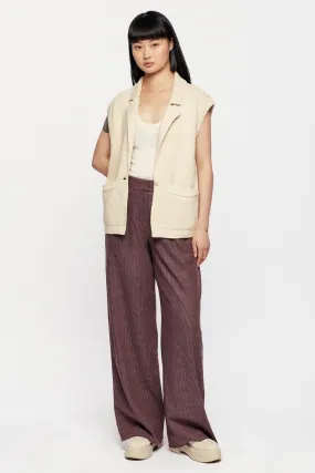 Women's Nuba Wool Trouser in Houndstooth 417