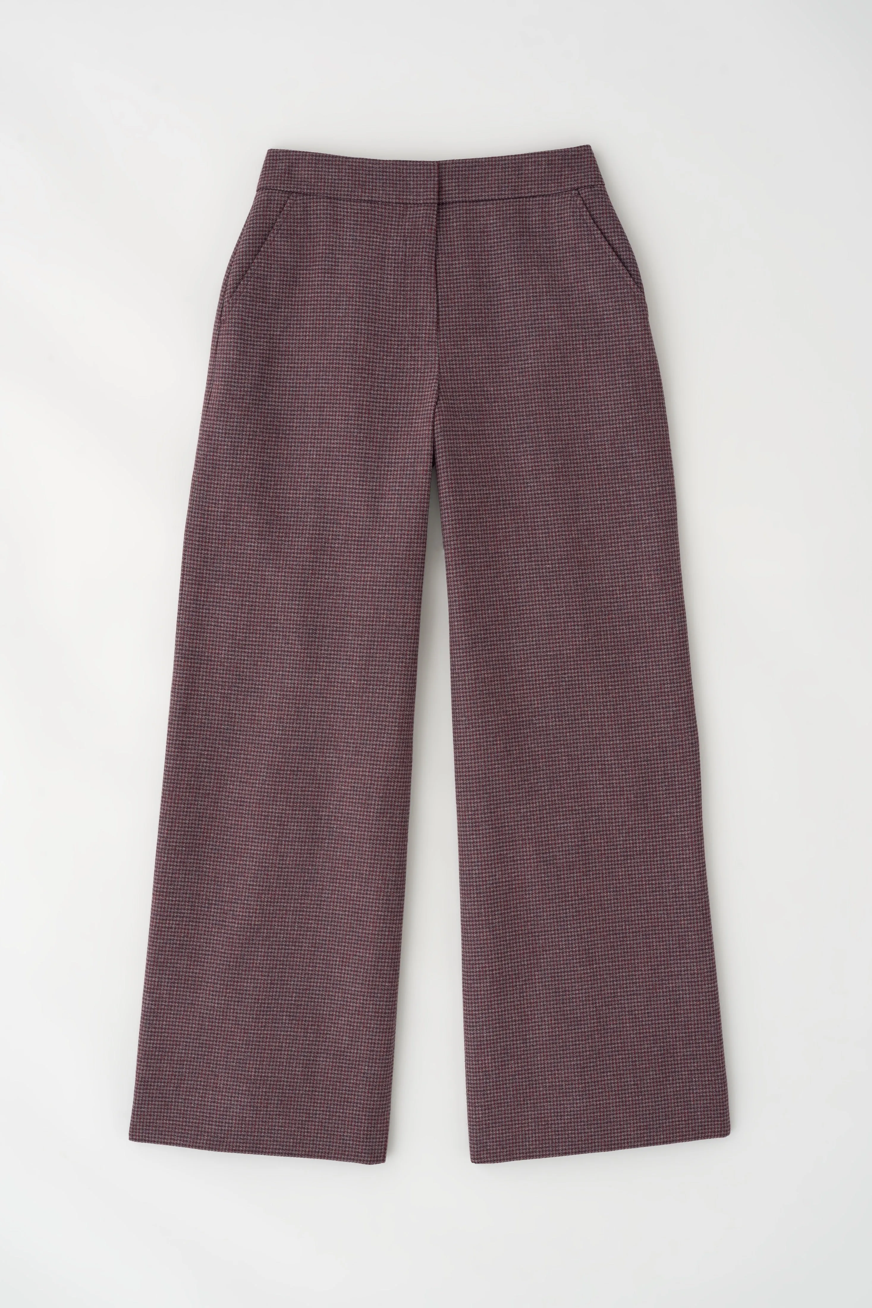 Women's Nuba Wool Trouser in Houndstooth 417