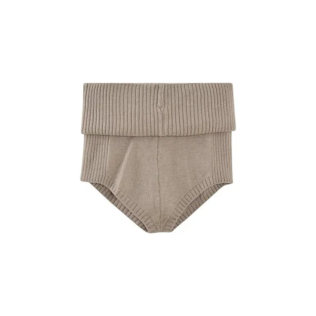 Y2K Solid Color Sexy Shorts Two-piece Suit