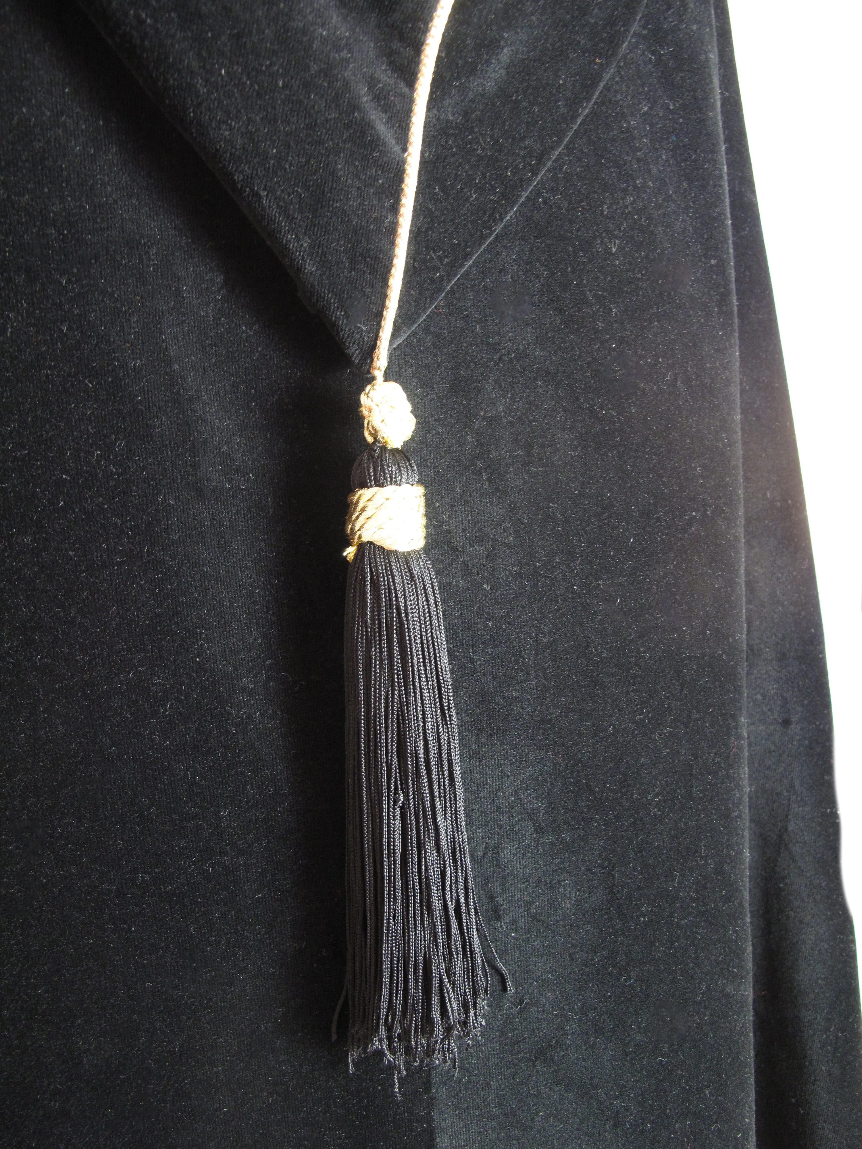 YVES SAINT LAURENT Velvet Tassel Cape